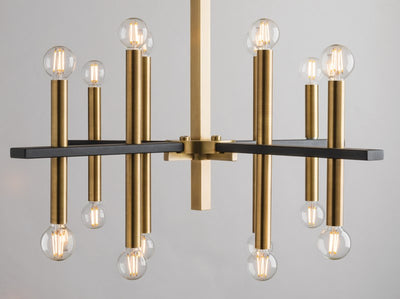 product image for colette 16 light chandelier by mitzi h296816 agb bk 6 92