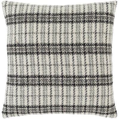 product image of Adam ADM-001 Woven Pillow in White & Medium Gray by Surya 573