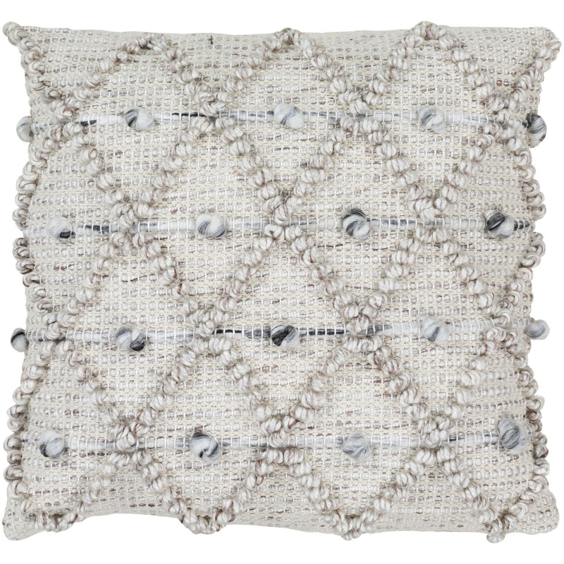 media image for Anders ADR-001 Hand Woven Pillow in Cream & Light Gray by Surya 232