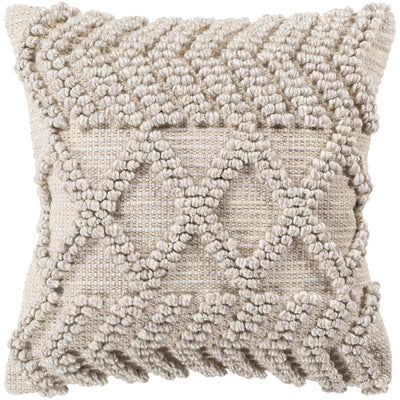 product image of Anders ADR-008 Hand Woven Square Pillow in Light Gray & Khaki by Surya 588