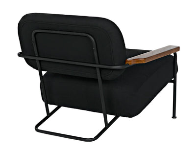 product image for zeus chair with black cotton fabric by noir new ae 229 3 25