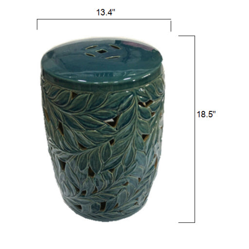media image for achilles indoor outdoor ceramic garden stool by surya aeh 001 6 25