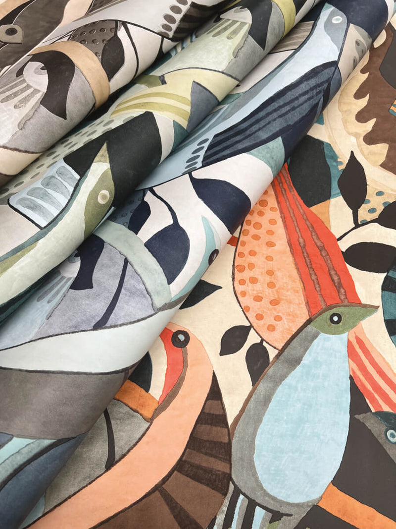 media image for Fauvist Flock Wallpaper in Green 288