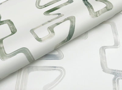 product image for Abstract Aura Wallpaper in Green & Grey 4
