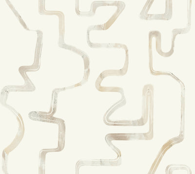 product image of Abstract Aura Wallpaper in Caramel & Cream 570