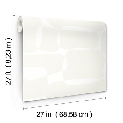 product image for Block Wallpaper in White & Ivory 99