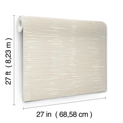 product image for Water Reed Thatch Wallpaper in Clay & Silver 34