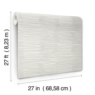 product image for Water Reed Thatch Wallpaper in Dove & Silver 97
