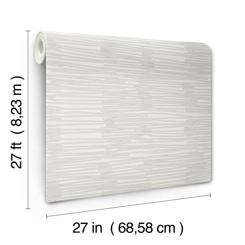 media image for Water Reed Thatch Wallpaper in Dove & Silver 253
