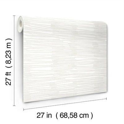 product image for Water Reed Thatch Wallpaper in Ivory & Glint 52