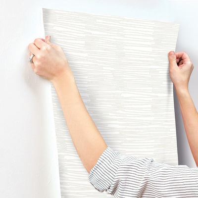 product image for Water Reed Thatch Wallpaper in Ivory & Glint 29