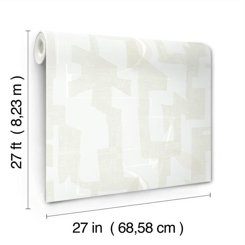 media image for Modern Tribal Wallpaper in Dove & Sand 225