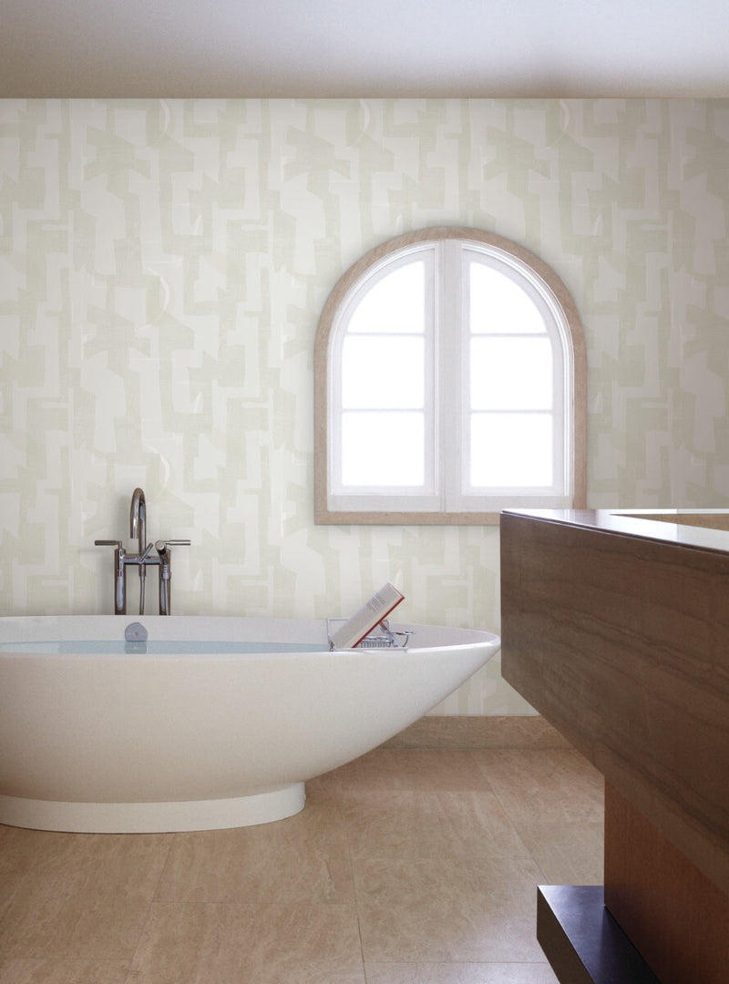 media image for Modern Tribal Wallpaper in Dove & Sand 228