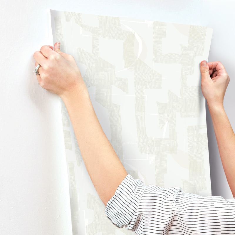 media image for Modern Tribal Wallpaper in Dove & Sand 285