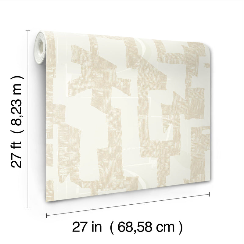media image for Modern Tribal Wallpaper in Caramel & Cream 223