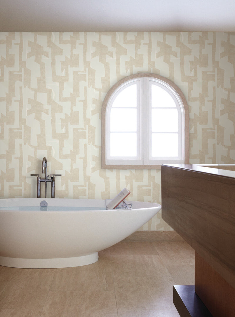 media image for Modern Tribal Wallpaper in Caramel & Cream 212