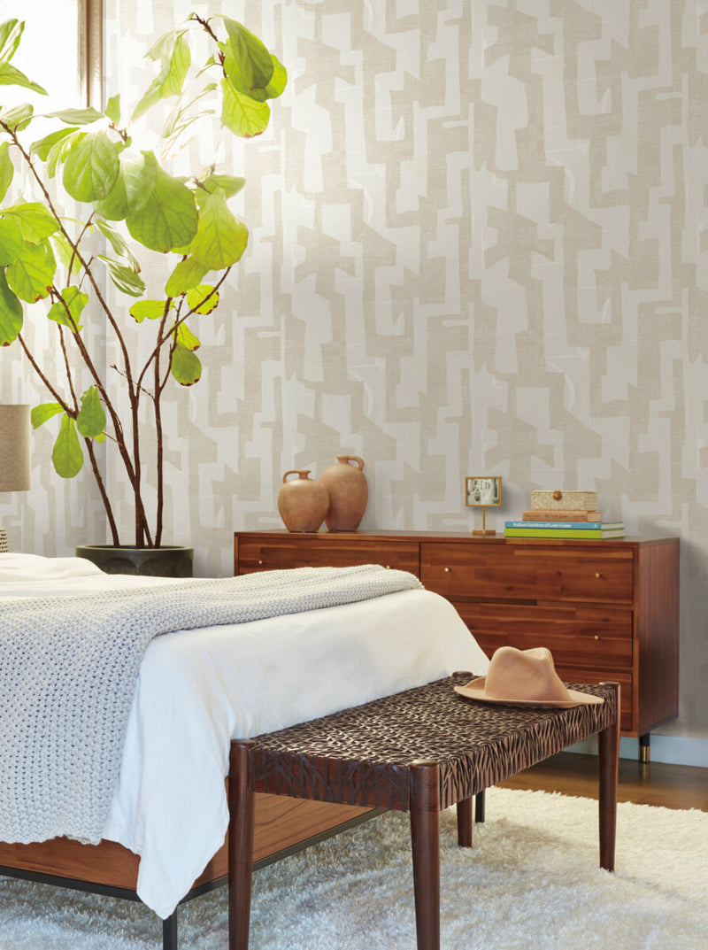 media image for Modern Tribal Wallpaper in Caramel & Cream 282