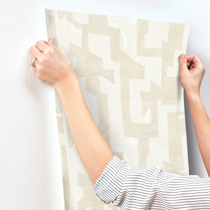 media image for Modern Tribal Wallpaper in Caramel & Cream 264