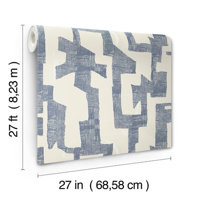 product image for Modern Tribal Wallpaper in Almond & Navy 26