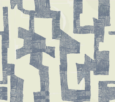 product image of Modern Tribal Wallpaper in Almond & Navy 50