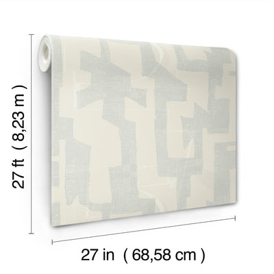 product image for Modern Tribal Wallpaper in Neutral & Grey 73