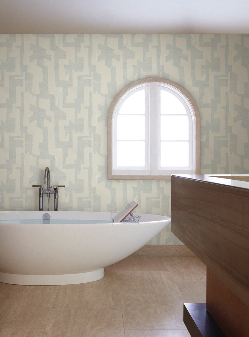media image for Modern Tribal Wallpaper in Neutral & Grey 238