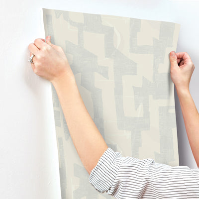 product image for Modern Tribal Wallpaper in Neutral & Grey 0