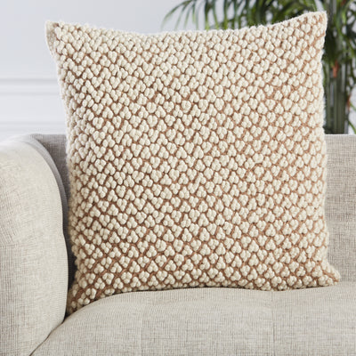 product image for Madur Textured Pillow in Tan by Jaipur Living 37