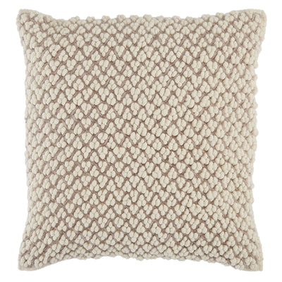 product image of Madur Textured Pillow in Light Taupe by Jaipur Living 537