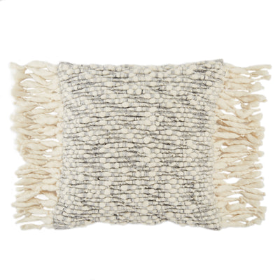 product image for Mahya Textured Pillow in Ivory & Light Gray by Jaipur Living 32