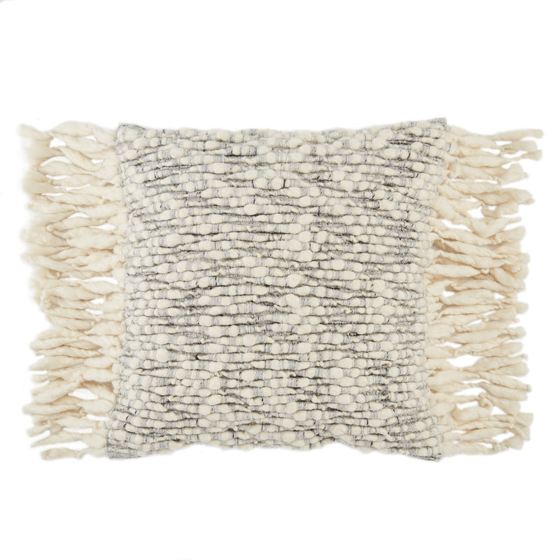 media image for Mahya Textured Pillow in Ivory & Light Gray by Jaipur Living 21