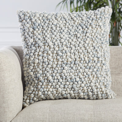 product image for Kaz Textured Pillow in Light Blue by Jaipur Living 8
