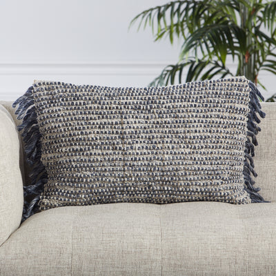 product image for Honaz Textured Pillow in Navy & Ivory by Jaipur Living 30