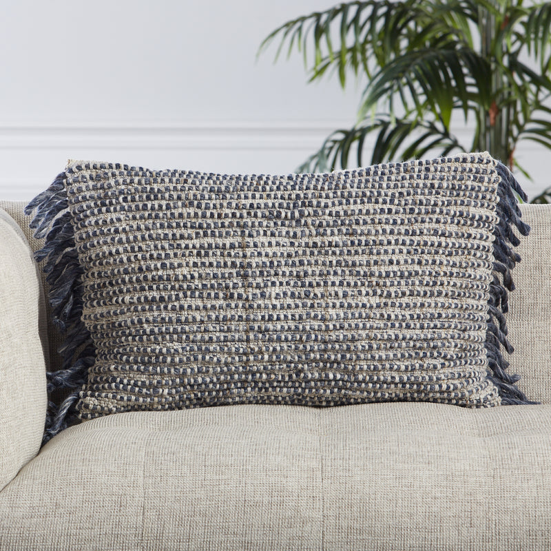 media image for Honaz Textured Pillow in Navy & Ivory by Jaipur Living 233