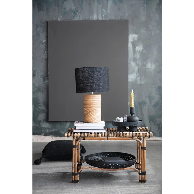 media image for decorative paulownia wood footed tray by bd edition ah1942 4 286