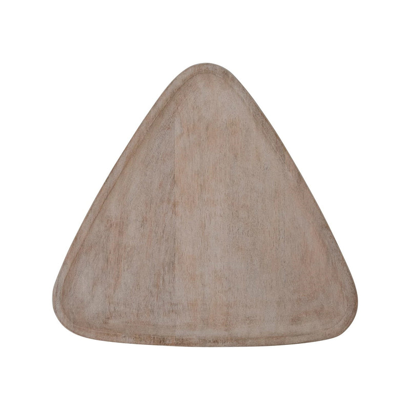 media image for mango wood triangular serving board by bd edition ah2290 2 299