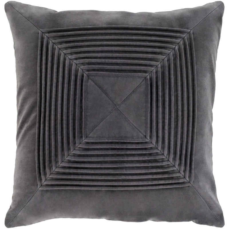 media image for Akira AKA-004 Velvet Pillow in Charcoal by Surya 298