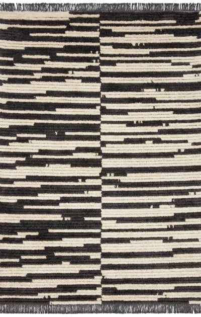 product image for Alice Striped Cream & Charcoal Rug 27