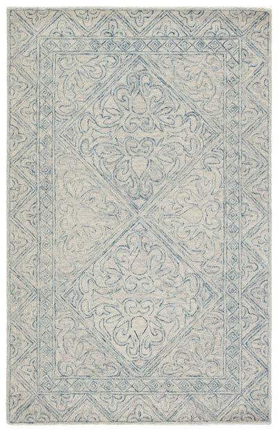 product image for Carmen Handmade Trellis Blue/ Light Gray Rug by Jaipur Living 68