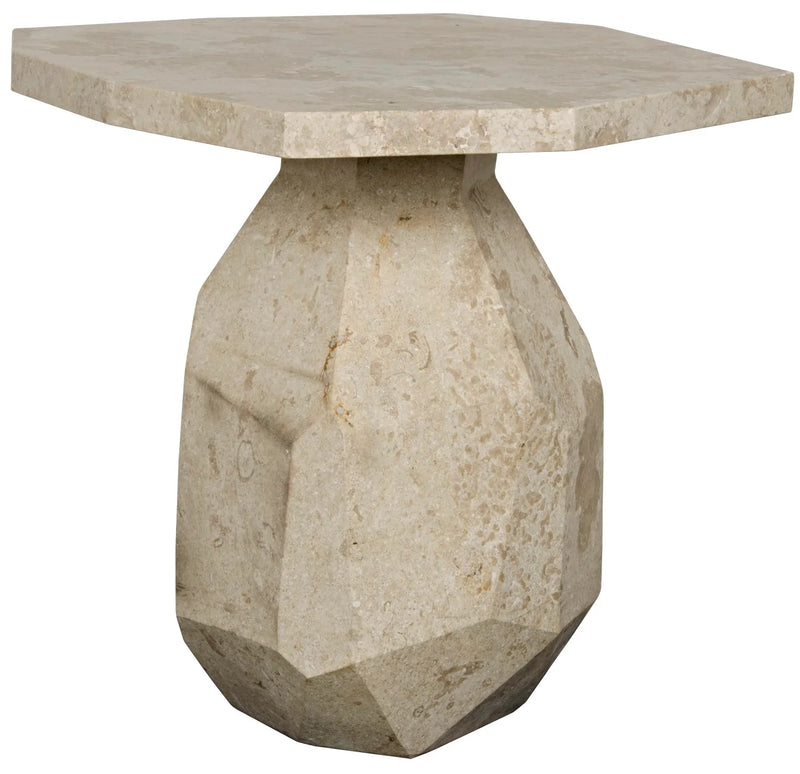 media image for polyhedron side table in white marble design by noir 2 298
