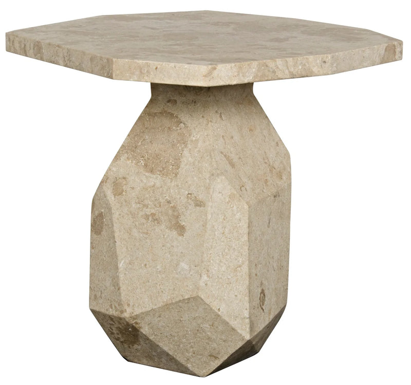 media image for polyhedron side table in white marble design by noir 1 277