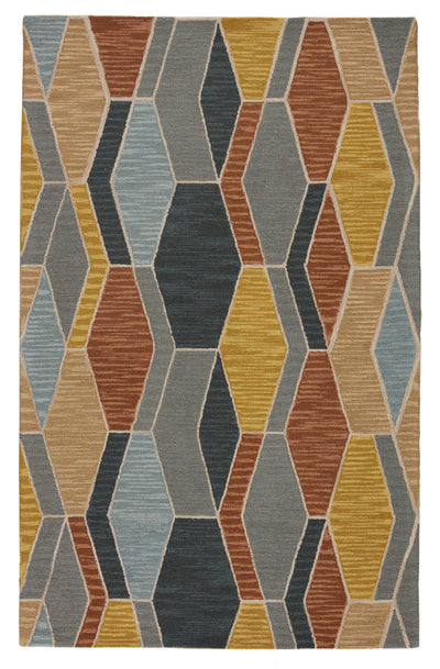 product image for sade handmade geometric gray gold area rug by jaipur living 1 4