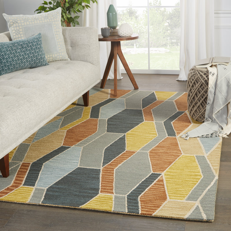 media image for sade handmade geometric gray gold area rug by jaipur living 5 239