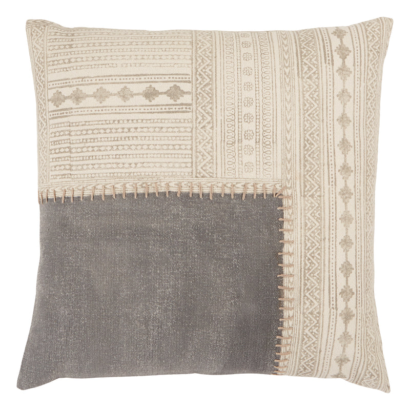 media image for Ayami Tribal Pillow in Gray & Cream 244