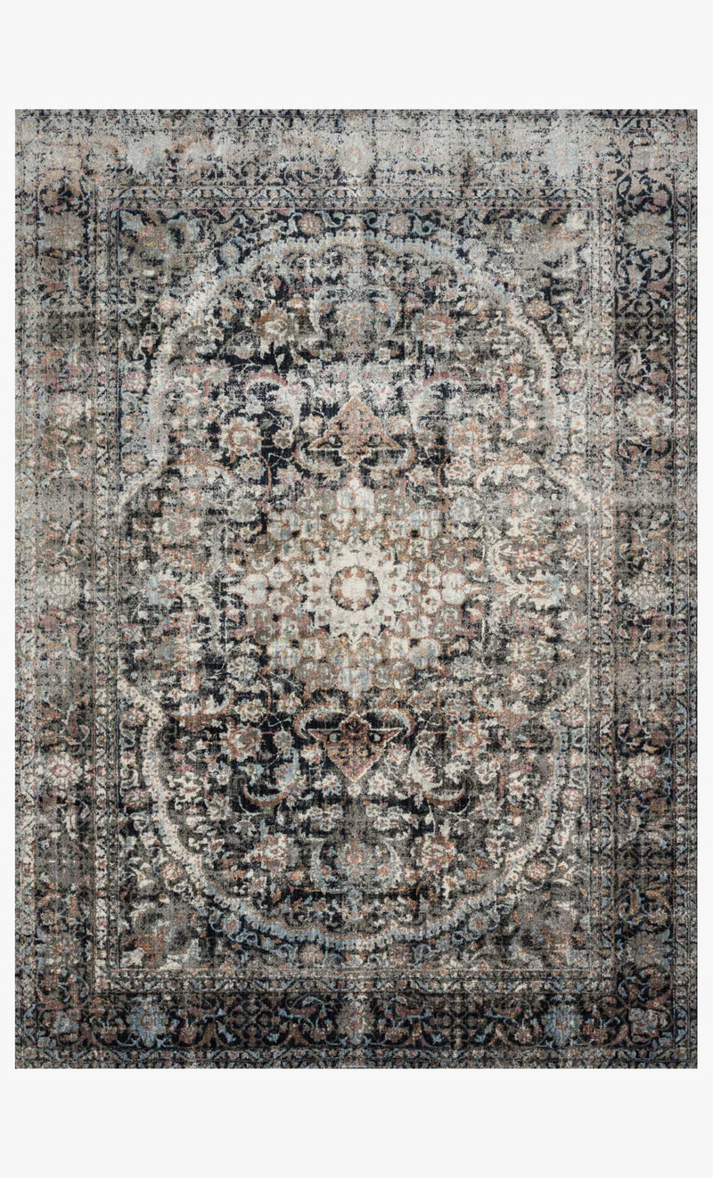 media image for Anastasia Rug in Charcoal & Sunset design by Loloi 248