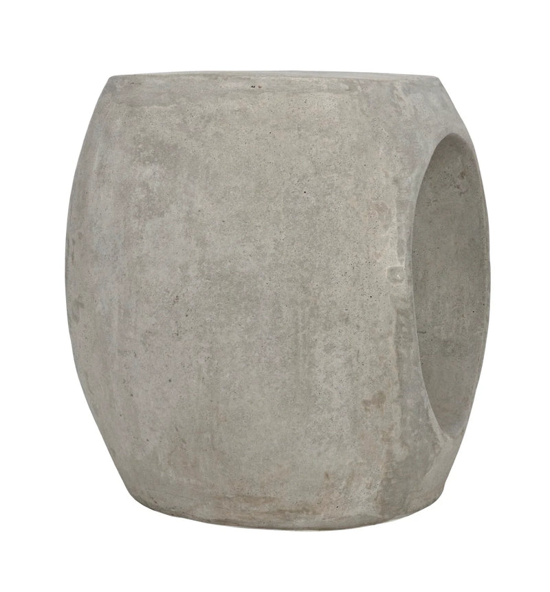 media image for trou side table stool in fiber cement design by noir 5 235