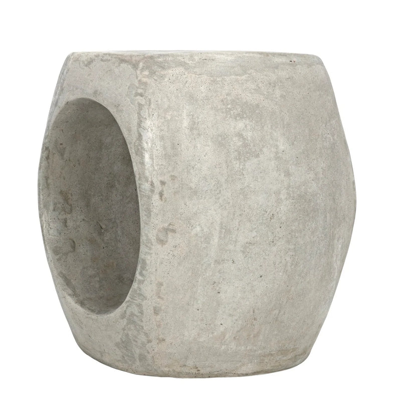 media image for trou side table stool in fiber cement design by noir 7 233