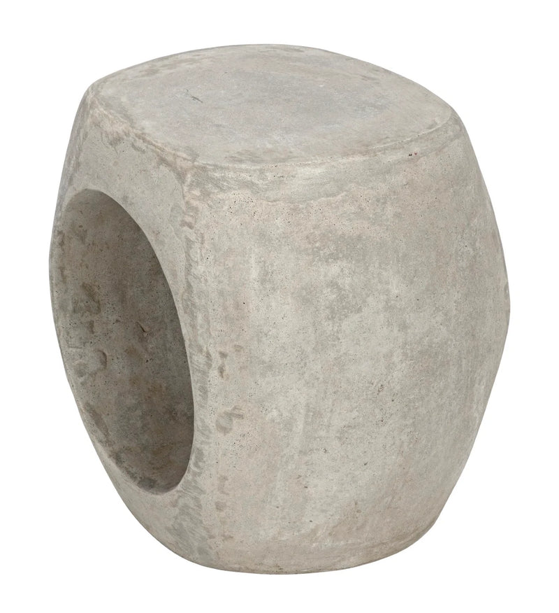 media image for trou side table stool in fiber cement design by noir 8 236