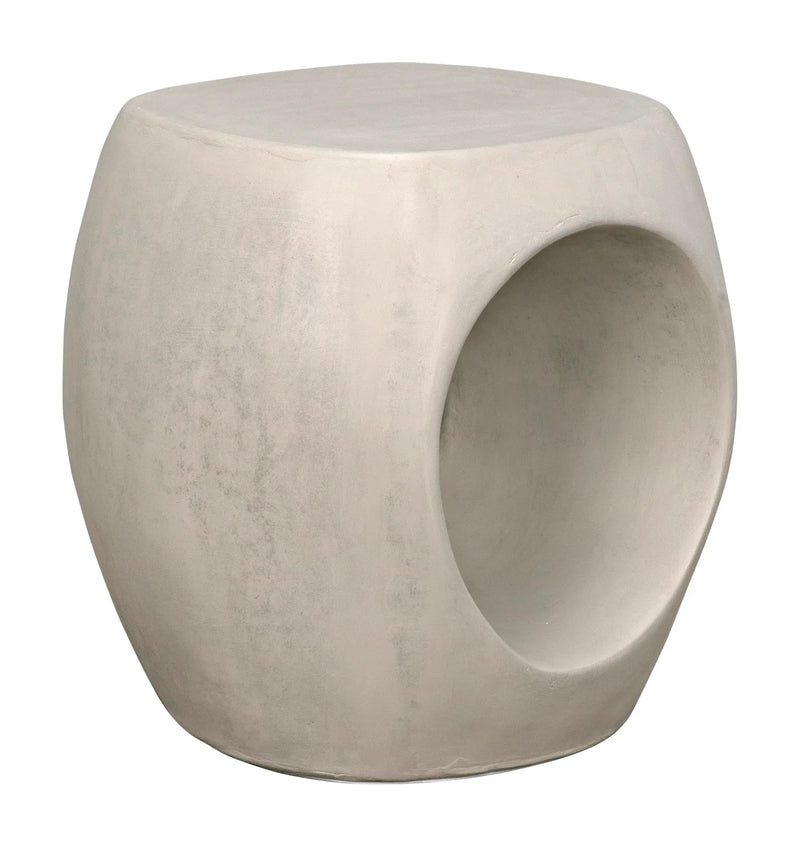 media image for trou side table stool in fiber cement design by noir 1 273