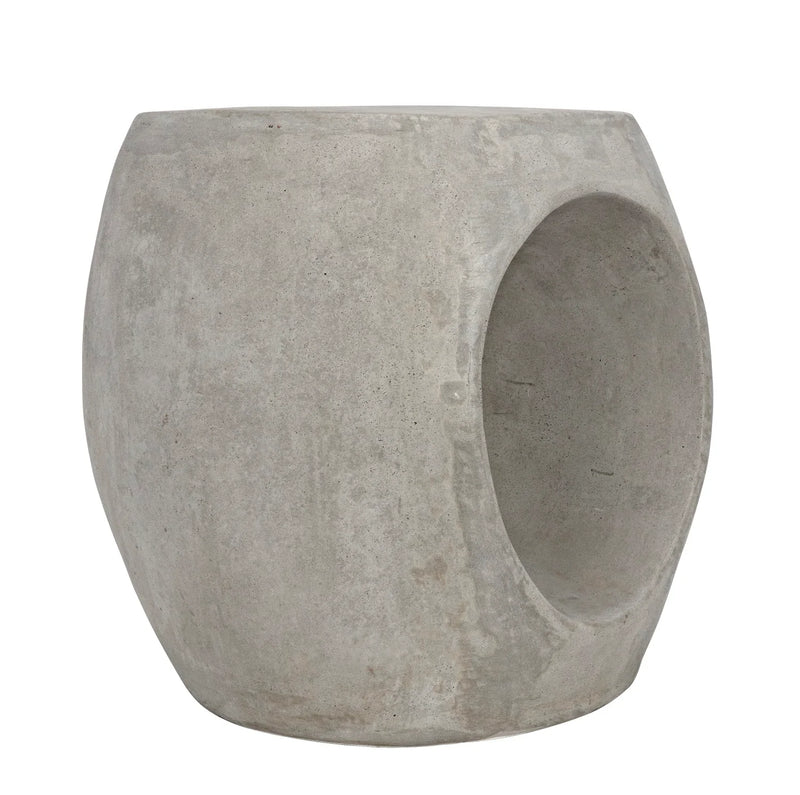 media image for trou side table stool in fiber cement design by noir 3 228